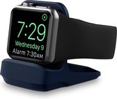 By Qubix Siliconen Apple Watch houder - Donkerblauw - Geschikt voor alle series Apple Watch standaard - docking station