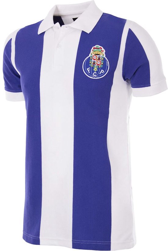 COPA - FC Porto 1951 - 52 Retro Voetbal Shirt - XS - Wit; Blauw cadeau geven