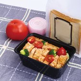 20 pièces - Récipients Prep de repas - Récipients en plastique avec couvercle - Récipients repas - Récipients à déjeuner - Récipients micro-ondes avec couvercle - Sans BPA - Boîte de conservation -1000 ML