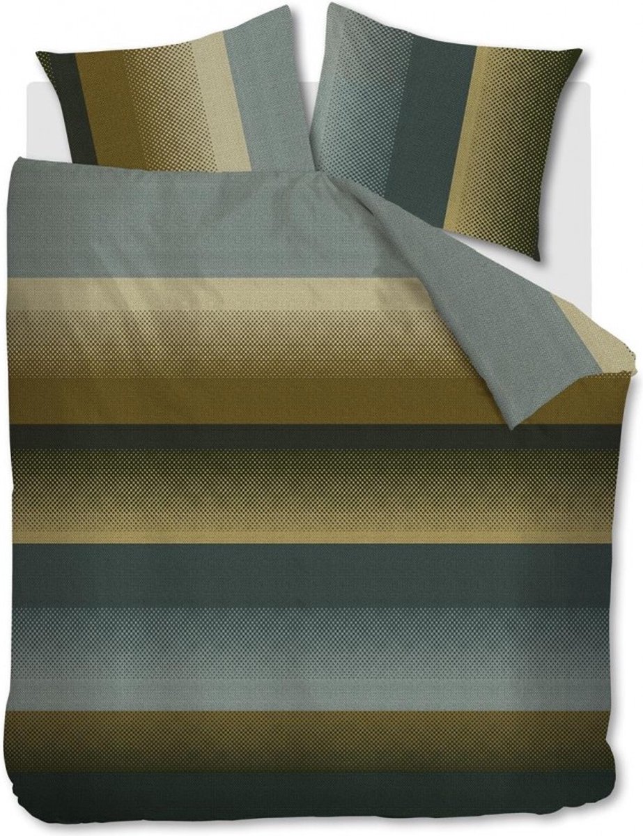 Beddinghouse Luke dekbedovertrek - Eenpersoons - 140x200/220 - Groen