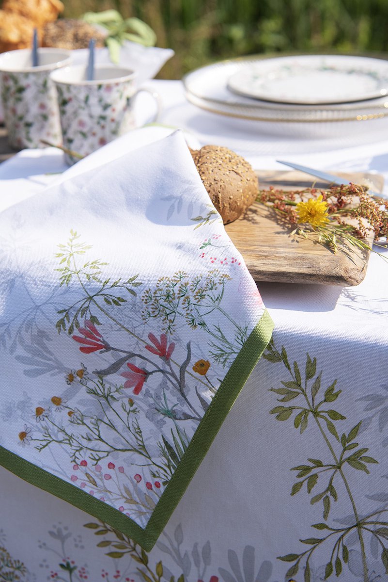 Clayre & Eef Servetten Katoen Set van 6 40x40 cm Wit Katoen — cadeau in Wonen & Interieur - foto 7