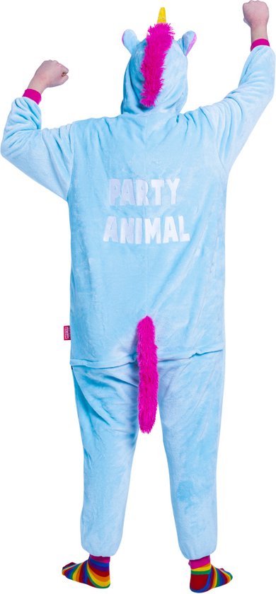 Eenhoorn onesie - dieren onesie - verkleedkleding - carnavalskleding - Carnaval kostuum - dames - heren – volwassenen – Party animal - maat XL/XXL