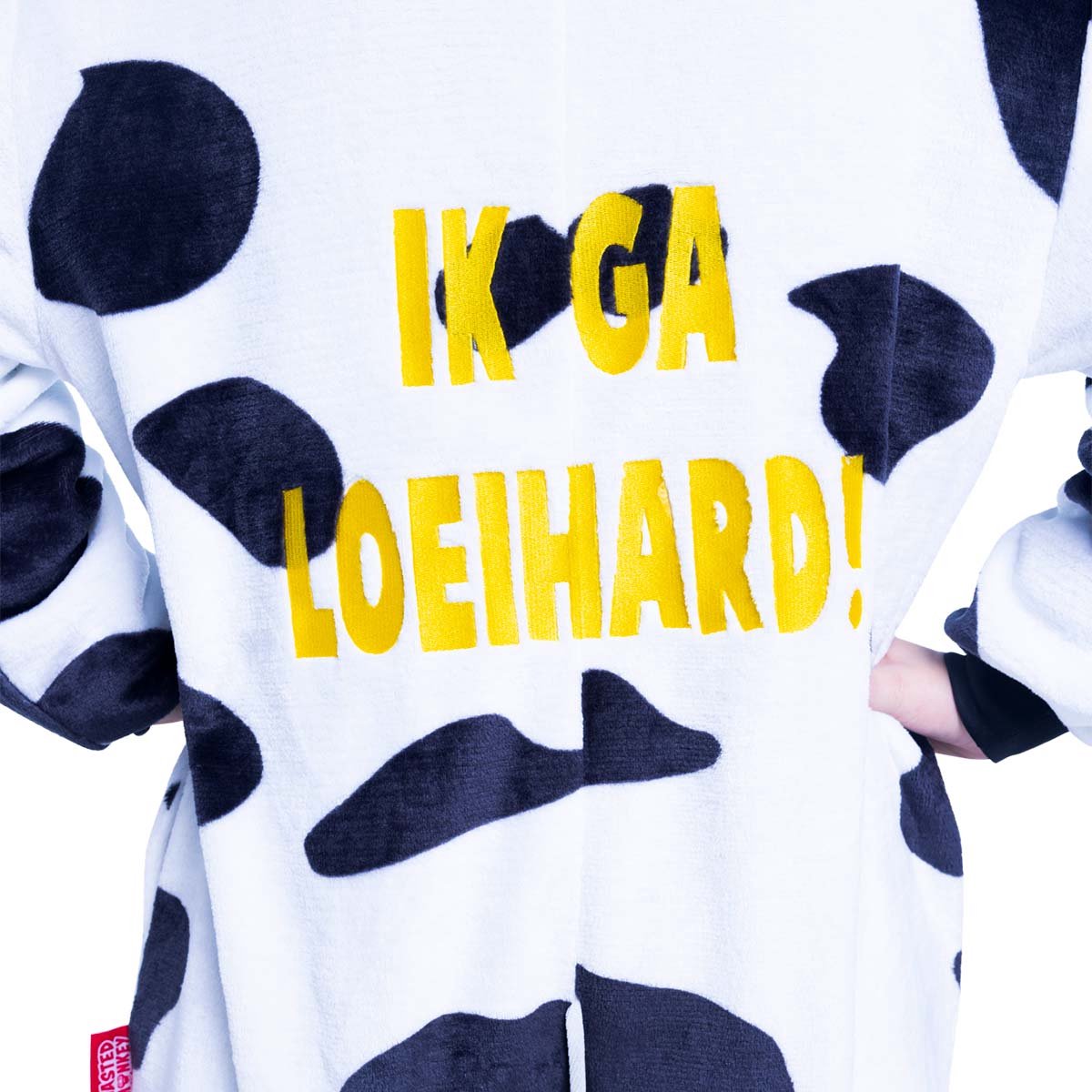 Koe onesie - dieren onesie - verkleedkleding - carnavalskleding - Carnaval kostuum - dames - heren – volwassenen - Ik ga loeihard - Maat XS/S — afbeelding 4