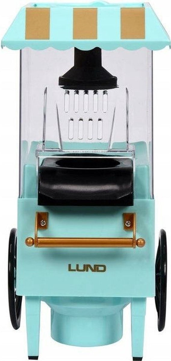Lund klassieke popcorn maker / machine werkt op hete lucht en is vetvrij - popcorn klaar in 3 minuten 1200W 68260 groen — afbeelding 4