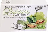 Melissokomiki Dodecanesse Loukoumi met honing en Pistache | Geniet van Hemelse Zoetheid | Authentieke Griekse Lekkernij (150g)