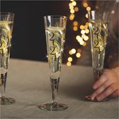 flûte à champagne 200 ml - Série Brillantnacht - Verre de célébration 2024 avec or véritable