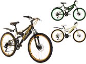 Ks Cycling Fiets 24" jeugdfiets fully-mountainbike Bliss zwart-groen - 38 cm