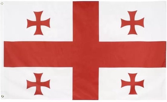 Finnacle - "Georgische Vlag  - 150x90cm - Polyester "