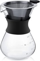 Giet over koffiezetapparaat Handkoffie Roestvrijstalen handfilter van glas met permanent filter (400ML)