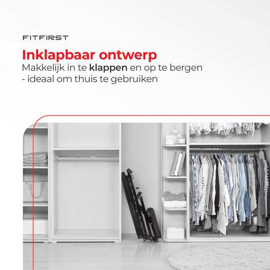 FitFirst® Fitnessbank - Tot wel 300KG - Verstelbaar en inklapbaar - Licht en robuust - Halterbank - Fitness Bank - Trainingsbank