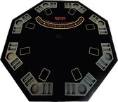 Pegasi Pokertop Basic 120cm - Texas Hold'em Poker Top - Top voor Pokeren op Tafel - Incl. draagtas