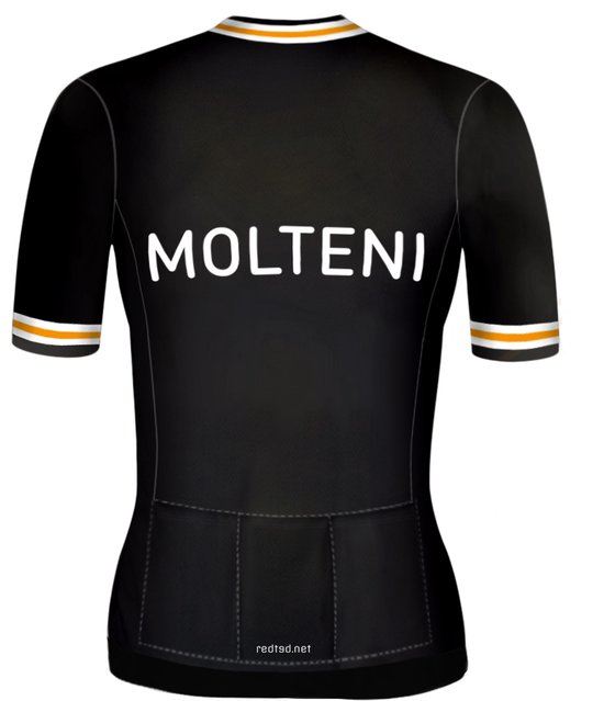 Maillot Cyclisme Femme Retro Molteni Zwart - REDTED (XL)