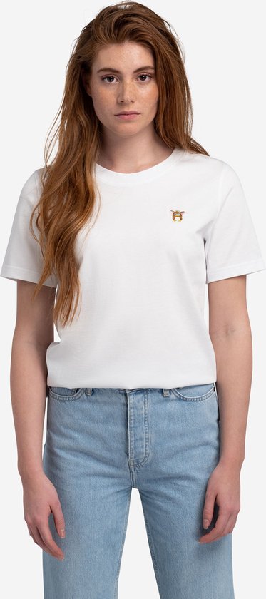 A-dam Florita - T-shirt - Katoen - Korte Mouw - Dames - Wit - XS