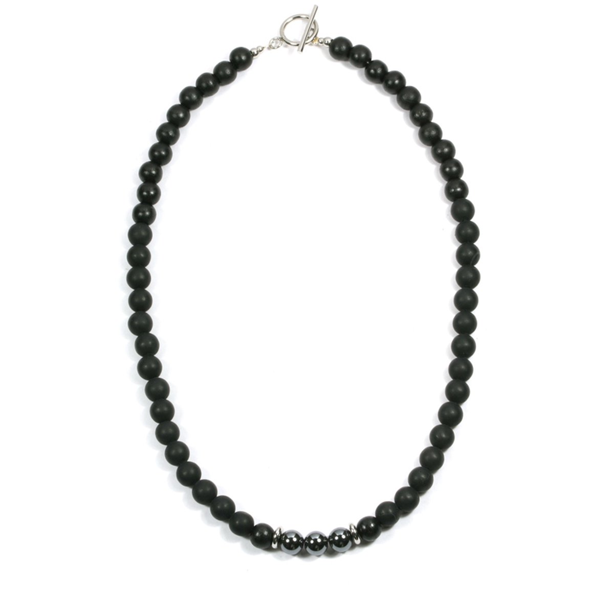 IbizaMen - matte onyx 8mm - hematiet kralen - maat 60cm