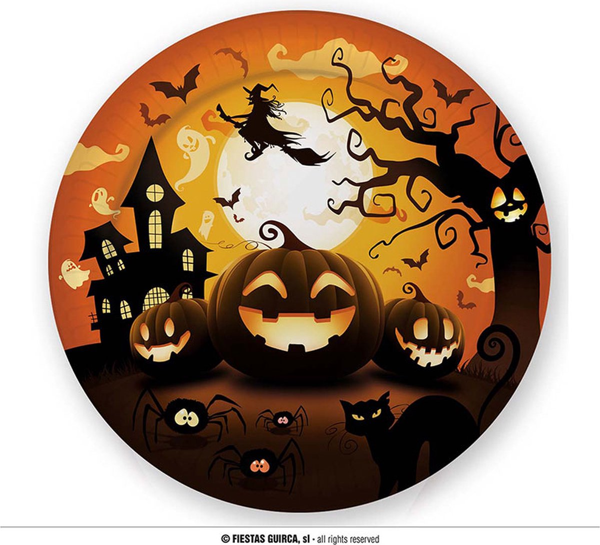 Fiestas Guirca - Borden pompoen Halloween - 23 cm (6 stuks)