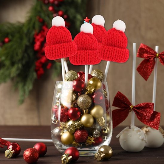 Kerstmuts en sjaal voor wijnflessen van bestel je online bij
