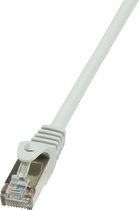 LogiLink CP2012S RJ45 Netwerkkabel, patchkabel CAT 6 F/UTP 25.00 cm Grijs Snagless 1 stuk(s)