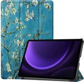 iMoshion Tablet Hoes Geschikt voor Samsung Galaxy Tab S9 FE / S9 - iMoshion Design Trifold Bookcase - Meerkleurig /Green Plant