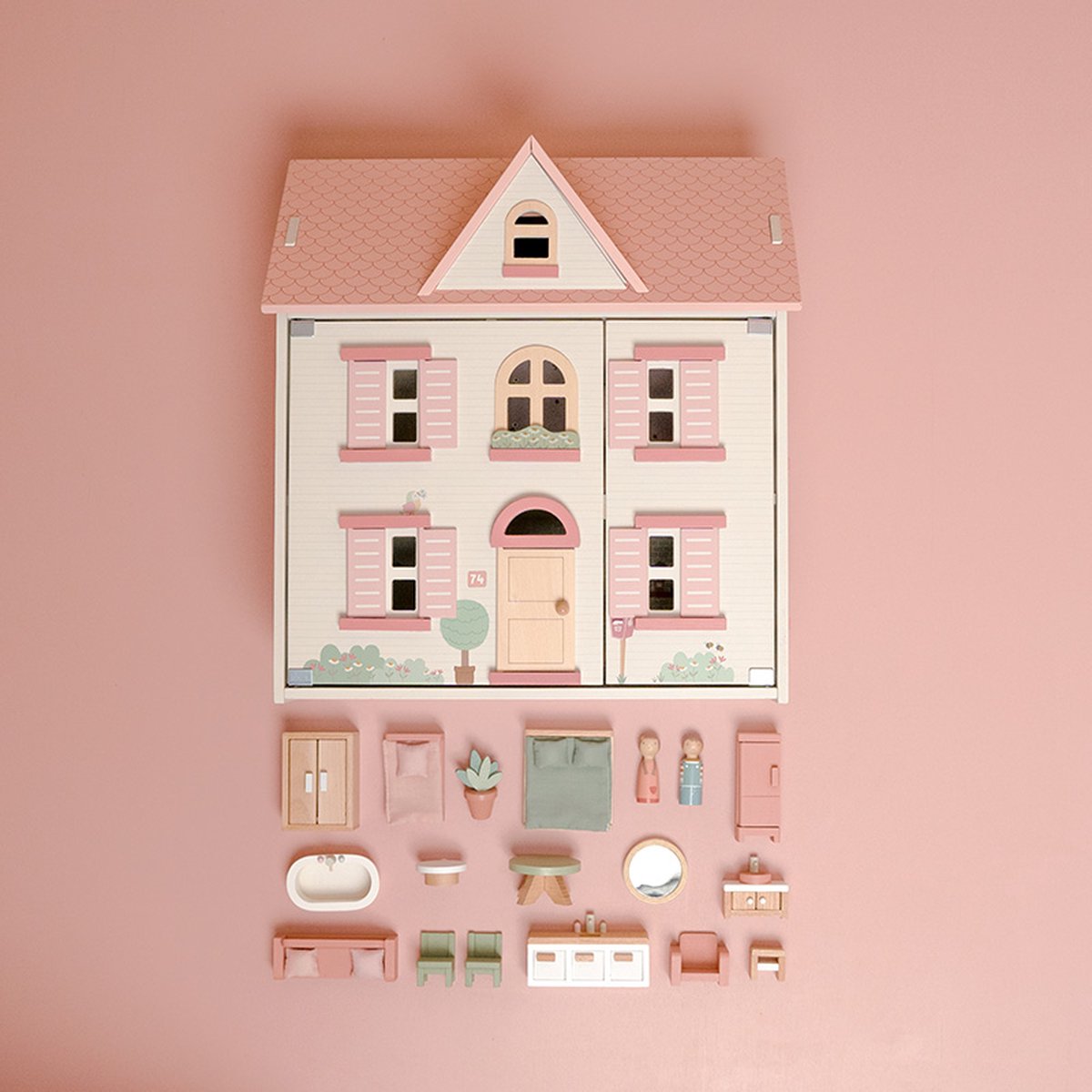Little Dutch Houten Poppenhuis - 48.80 cm hoog - FSC — afbeelding 11