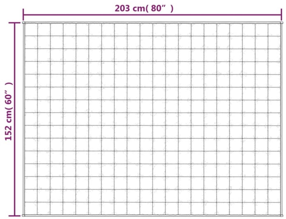 vidaXL - Verzwaringsdeken - 152x203 - cm - 11 - kg - stof - lichtcrèmekleurig