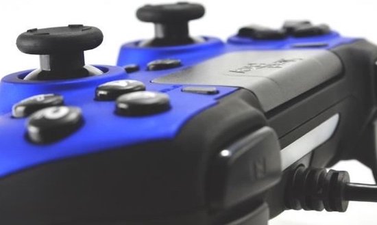 Manette Sans Fil Steelplay Metaltech Bleue - Compatible PS4 Et PC, 2,4 GHz, Neuve Sous Blister