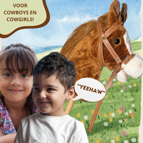 Pink Papaya Hobby Horse, met halster en trens, stokpaardje voor hobby horsing, paard om op te rijden voor kinderen Pink Papaya Hobby Horse, met halster en trens, stokpaardje voor hobby horsing, paard om op te rijden voor kinderen
