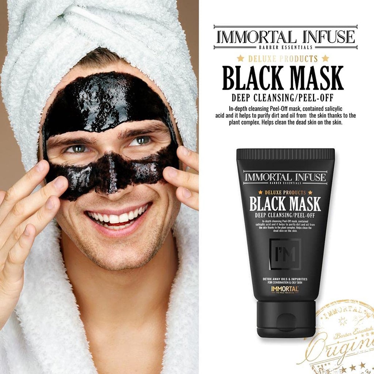 Immortal NYC - Exclusive - Infuse - Peel Off Black Mask - 150 ml