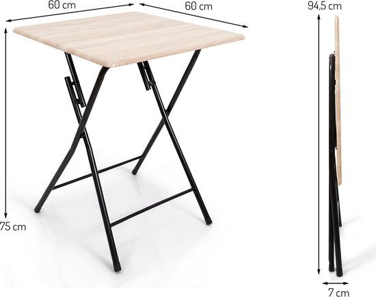 Milton & Oldbrook Plooitafel 60 x 60 cm Valongo Hout van Milton & Oldbrook — afbeelding 5