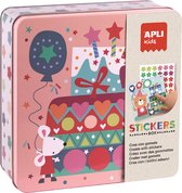 APLI Kids APLI - Feest stickers in blik (8 kaarten, stickers en vb)