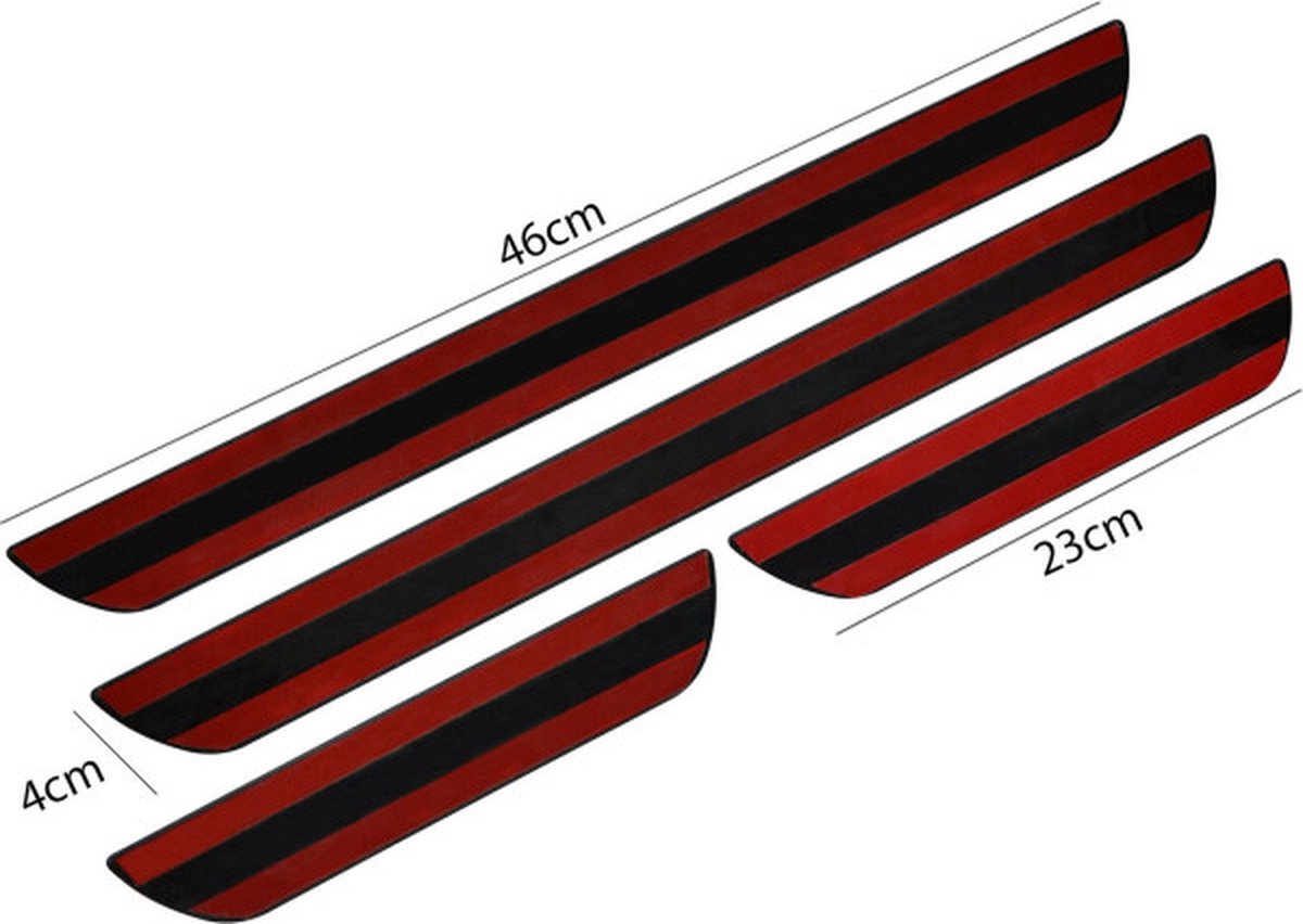 Instaplijsten voor Kia Sportage 3 SL 2010-2015 (5 deurs) - Kras bescherming - Set van 4 - Zwart/metallic