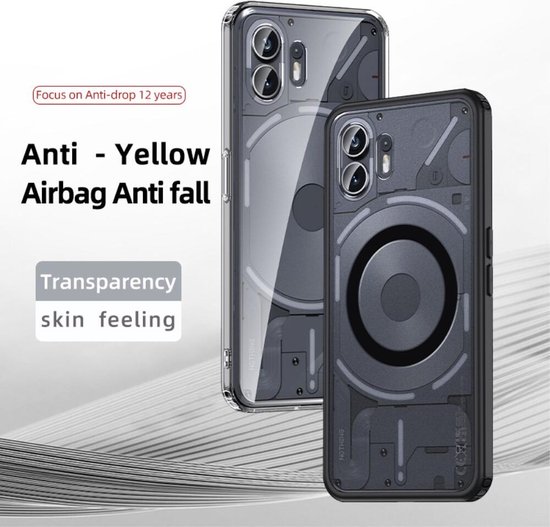 Moex Aero Case Voor Nothing Phone (2) – Siliconen, Volledig Transparant, Ultradun