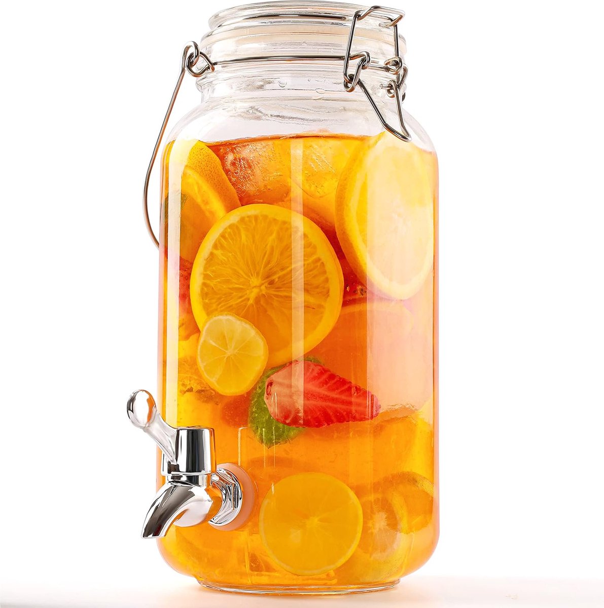 Glazen Drankendispenser met Tap - 2,5 L - Mason Jar Waterdispenser met Tap  voor Sap