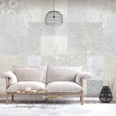 Fotobehangkoning - Behang - Vliesbehang - Fotobehang Tegels - Geometrie - Tiles - 250 x 175 cm