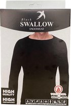 Black Swallow - Sous-vêtements Thermique Homme - Set 2 pièces T-shirts et Pantalons Chauds - Manches Longues - Sous-vêtements Chauds - Maillot de Corps - Caleçon - Taille L/XL - Couleur : Zwart