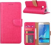 LuxeBass Bookcase geschikt voor Samsung Galaxy J5 (2017) - Roze gsm hoesje - telefoonhoes - telefoonhoesjes