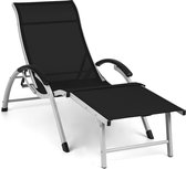 Bol.com Sunnyvale ligstoel met voetensteun aluminium 4 standen aanbieding
