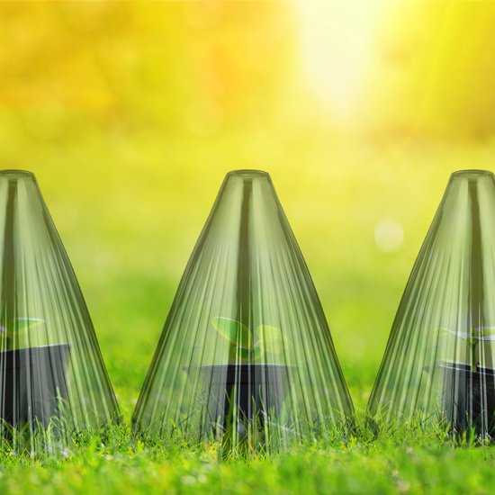 Chapeau pour plantes Relaxdays - lot de 32 - cloches pour plantes - protection contre le gel - plastique
