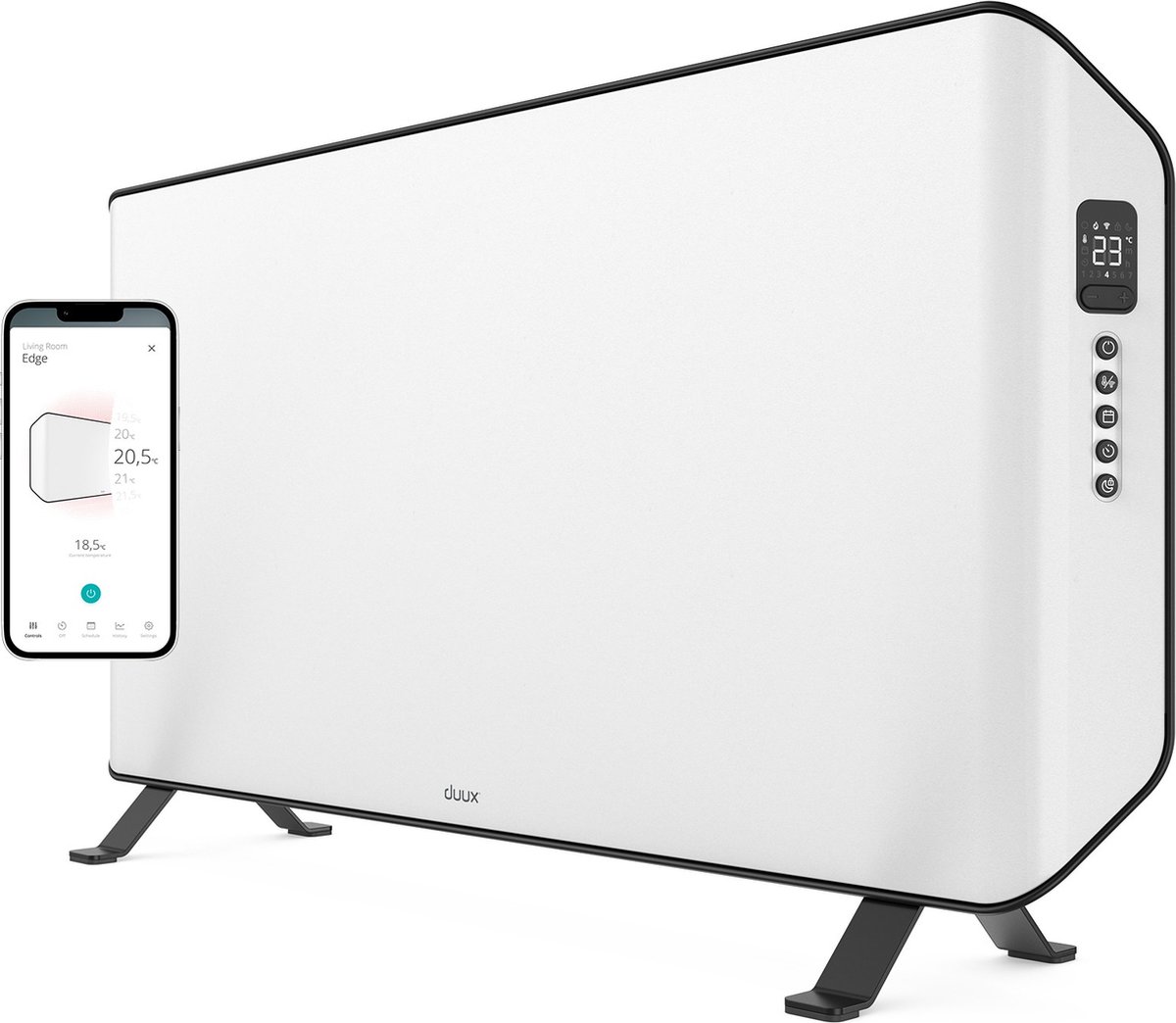 Duux Edge 2000W Smart Convectorkachel - Kachel Elektrisch - Extra Dun - Wit