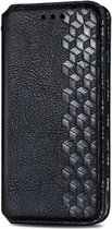 Hoesje geschikt voor Samsung Galaxy S24 Plus - Bookcase - Pasjeshouder - Portemonnee - Diamantpatroon - Kunstleer - Zwart