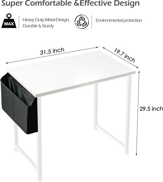 Petit bureau de bureau à domicile de 31.5 pouces, bureau d