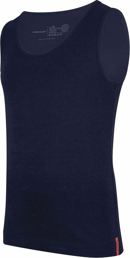 Undiemeister - Onderhemd - Onderhemd heren - Slim fit - Tanktop - Gemaakt van Mellowood - Ronde hals - Storm Cloud (blauw) - Anti-transpirant - S