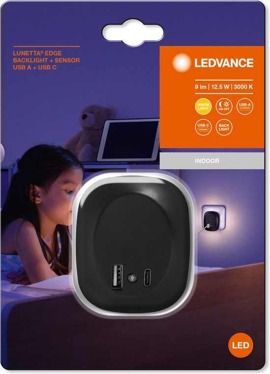 LEDVANCE LUNETTA EDGE plug-in nachtlamp, 0,35W, 10lm van LEDVANCE — afbeelding 3