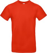 2-Pack herenshirt 'E190' met ronde hals B&C Collectie Fire Red maat 3XL