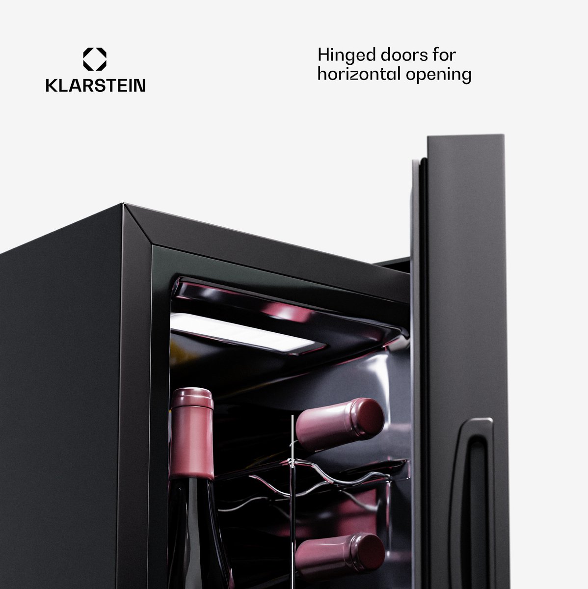 Klarstein Wijnkoelkast - 1 Zone Drankenkoelkast met Glazen - afbeelding 3