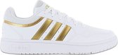 adidas HOOPS 3.0 Low - Dames Classic Sneakers Schoenen Wit-Gold HP7972 - Maat EU 37 1/3 UK 4.5