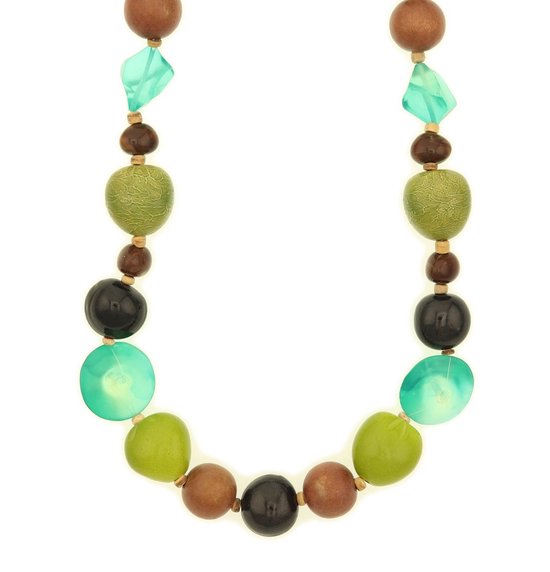 Behave - Lange ketting met multi-color kralen - 90 cm