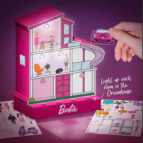 MAISON BARBIE - Lampe avec Autocollants réutilisables - Sans fil - Barbie  Dreamhouse 