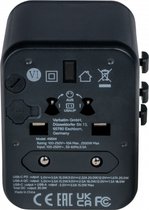 Verbatim 49544 Reisstekker Universal Travel Adapter UTA-02 PD20W / QC / 1xUSB / 1xType-C