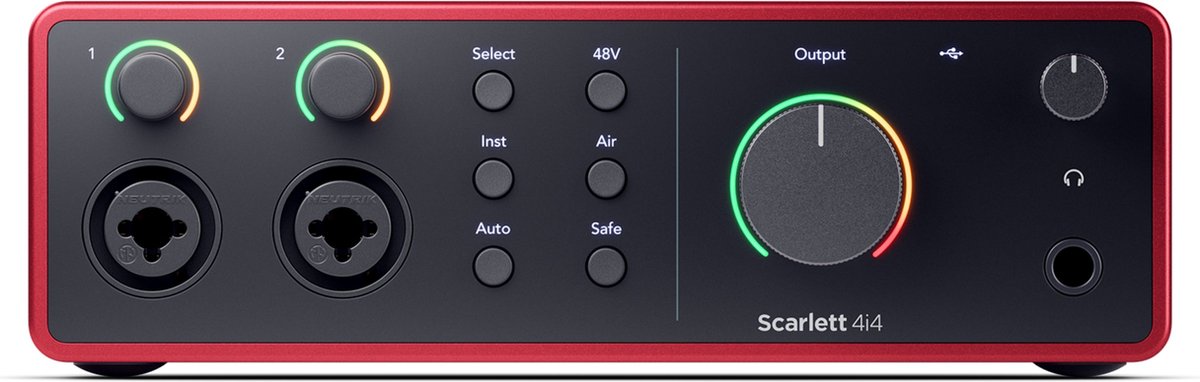 Bol.com Focusrite Scarlett 4i4 (4e Generatie) – 4-in, 4-out USB-C Audio-interface – Professionele Opnames voor Bands, Producers ... aanbieding