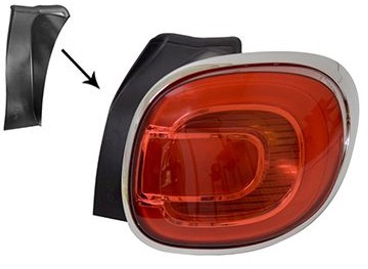 VanWezel 1609926 - Feu arrière droit sans partie éléctrique pour Fiat 500l de 09/2012 à 2021